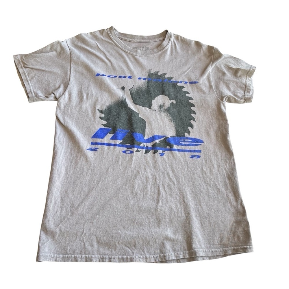 Post Malone Live Concert Tour 2018 Medium Tee Shirt Gray Posty Co